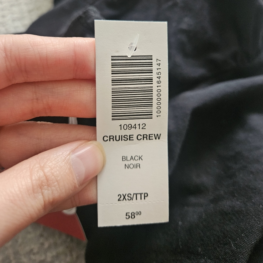 SUNDAY BEST Black Cruise Crew Dress 100% Cotton XXS Aritzia NWT - Picture 4 of 8